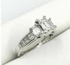 Emerald Cut 2.75Ct Diamond 14k White Gold Simulated Engagement Ring in Size 5.5 - $262.96