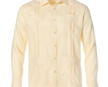 Cubavera Mens All Linen Long Sleeve Guayabera Shirt Banana Cream Size 2XL - $45.88