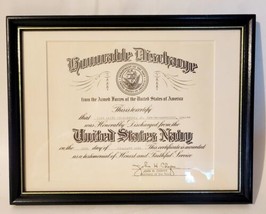 1972 US Army Honorable Discharge Certificate Signed By John Chafee Frame... - £17.55 GBP
