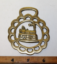 Vintage Horse Brass Train Martingale Equine Medallion Decoration Good Luck - £9.65 GBP