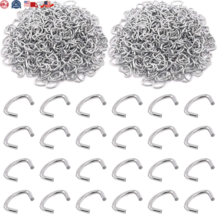 1000Pcs Galvanized Hog Rings Kit for Upholstery, Pet Cages, Fencing, and... - £14.69 GBP