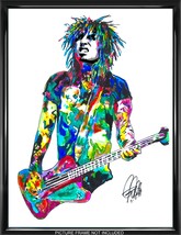 Nikki Sixx Motley Crue Guitar Glam Rock Music Print Poster Wall Art 18x24 - £21.23 GBP