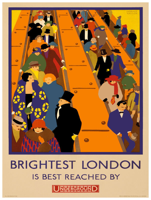 Vintage London POSTER.Home wall.Underground.House Room art Decor.722
