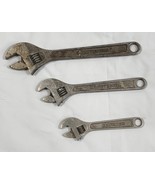 3 Vintage Craftsman USA 6&quot; 8&quot; 10&quot; Adjustable Wrench Set 44602, 44603, 44604 - £55.75 GBP