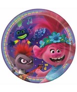 Trolls World Tour Dessert Cake Plates Birthday Party Supplies 8 Count New - $4.95