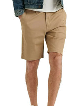 Lucky Brand Mens Khaki Beige Stretch Twill Flat Front Shorts Sz 30W 5921-9 - £39.17 GBP