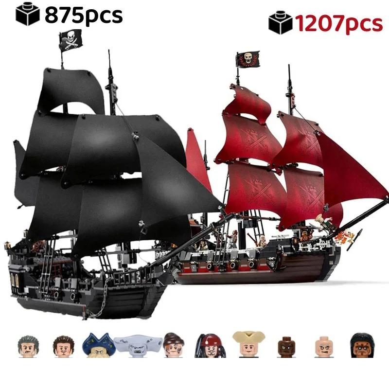 Pirates Warship The Black Pearl And Queen Anne&#39;s Revenge Ship Sailboat Building  - £60.95 GBP