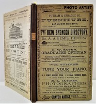 1891 antique SPENCER MA DIRECTORY genealogy names employment citizens business - £112.55 GBP