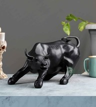 Resin 10&quot; Geometric Statue Bull Sculpture Ornament Abstract Animal Figur... - $118.35