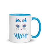 Meow Cat Mug with Color Inside - $14.36