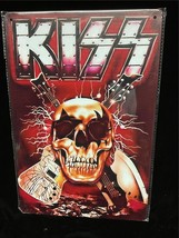 Rock Sign Kiss Skull &amp; Crossed Guitars 8x12 Steel Sign - £13.45 GBP