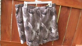 All In Motion - Men&#39;s 7&quot; Run Shorts Drawstring Brown/Grey  Camo Size XL - $7.42