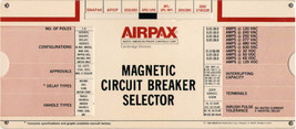 Vintage Engineering Slide Rule Magnetic Circuit Breaker Selector - $14.95