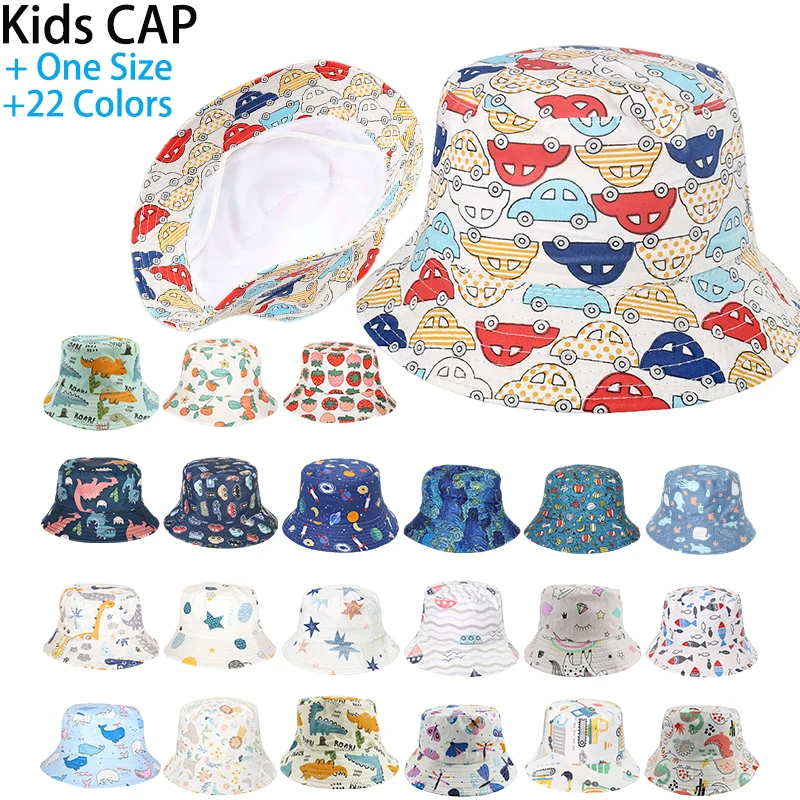 Ins Korean Children&#39;s Cartoon Pattern Cute Fisherman Hat Summer Autumn Boy Girl - £11.63 GBP+