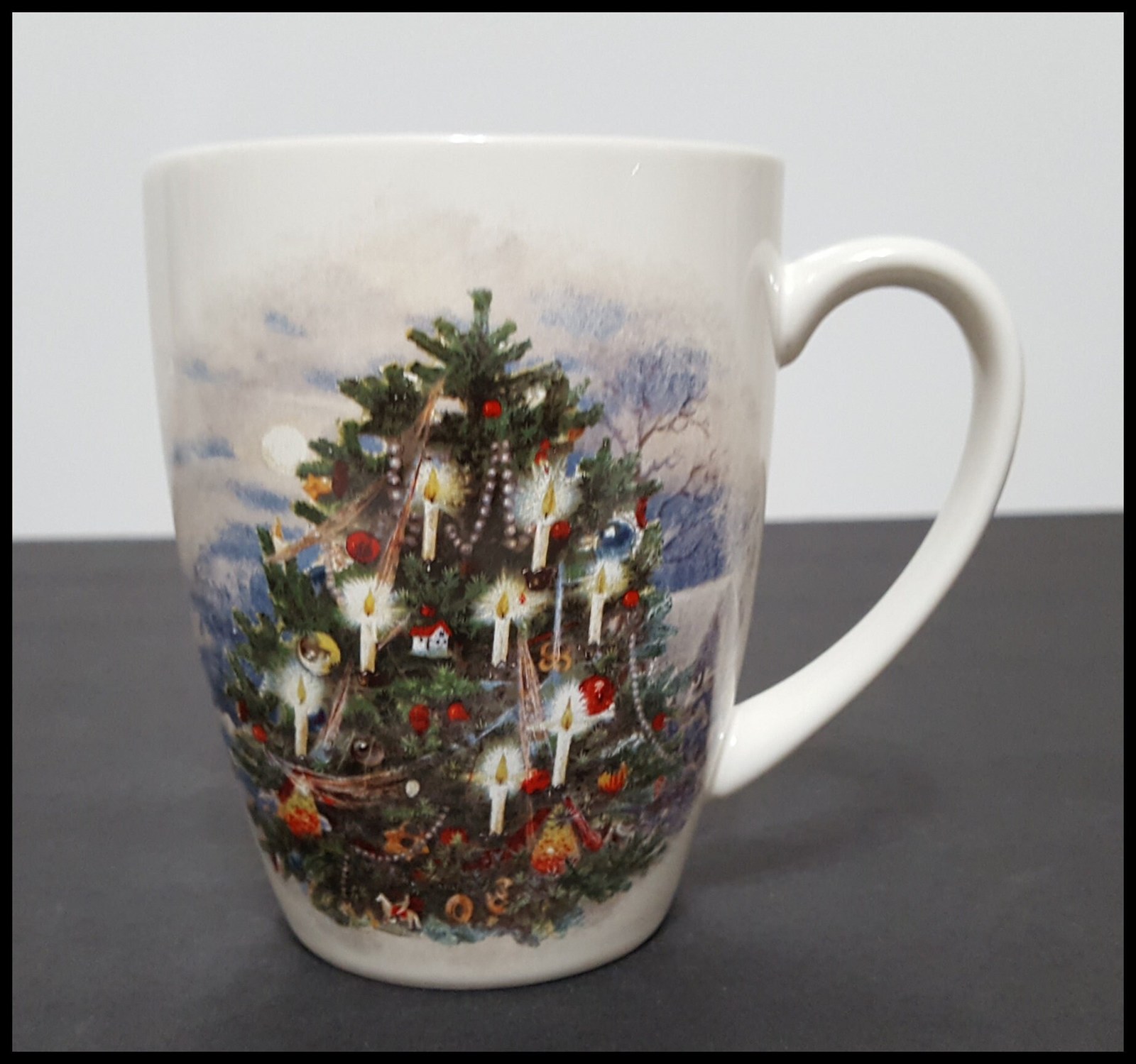 NEW RARE Pottery Barn Nostalgic Christmas Tree Mug 13.5 OZ Stoneware - $29.99