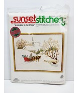 SUNSETSunset Stitchery Christmas Keepsake - Sleigh Ride in the Snow Desi... - $29.51 CAD