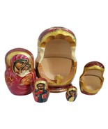 5Pezzi Cut Out Religioso Matrioska Dipinta A Mano Madonna E Bambino Alta 7&quot; - $177.41 CAD