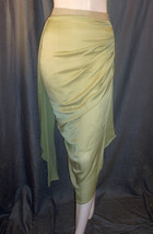 Moschino Green Silk Asymmetrical Ruched Sash Skirt 42IT 6/8/10 NWT - $550.00