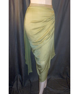 Moschino Green Silk Asymmetrical Ruched Sash Skirt 42IT 6/8/10 NWT - £438.05 GBP
