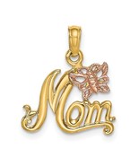 14K Two Tone Gold Mom Pendant - $314.55 CAD