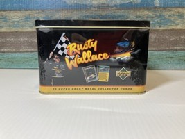 Rusty Wallace 1995 20 Upper Deck Metal Collector Cards In Tin Limited Edition - £5.49 GBP