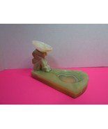 Vintage Onyx Alabaster Marble Stone Ashtray Sitting Figure Wearing Sombrero - £30.63 GBP