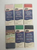 Lot of 6 Wrights Bias Tape Extra Wide Double Fold Multiple Colors NIP - £13.22 GBP