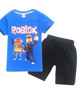 Roblox Theme Blue Kids T-shirt Short  Pants Package - £23.62 GBP