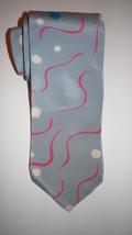 Yates &amp; Co London dove grey/pink silk tie, handmade in England, free shi... - $49.50