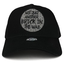 Trendy Apparel Shop Not Just Another Brick in The Wall Embroidered Mesh Trucker  - £13.36 GBP