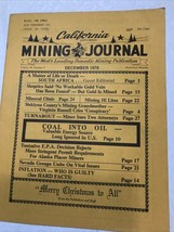 California Mining Journal Magazine , Dec.   1978, “Leading Domestic Mini... - £6.03 GBP
