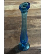Vintage New MARTINSVILLE Blue Swung Footed Bud Vase - $27.35 CAD