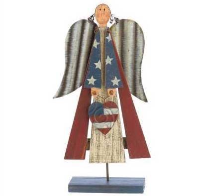 Patriotic Weathered Country Angel - £12.74 GBP