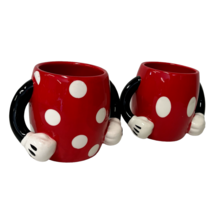 Disney Galerie Mickey Mouse Minnie Mouse 2 Handled Mug Set Fun Pair Of Cups - $15.71