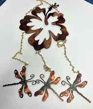 Garden Windchime Flower and Dragonfly&#39;s without chain - £18.20 GBP