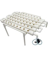 1-Layer 6 Pipes Hydroponic 54 Holes Plant Site Grow Kit Garden System 11... - $96.04 CAD