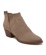 Botines Dolce Vita Para Mujeres Sonya Perforados Marrones Con Tacón Slip On - $45.29