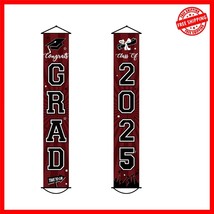 Vibrant 2025 Graduation Banners - Maroon and Black Decor for Every Celeb... - $507.84 MXN