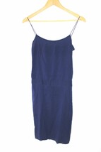 Theory 2 Blue Silk Stretch Spaghetti Strap Short Dress - £22.70 GBP