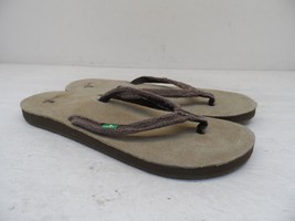 Sanuk Women&#39;s Thong Flip Flop Sandals Taupe Size 6M - £19.61 GBP