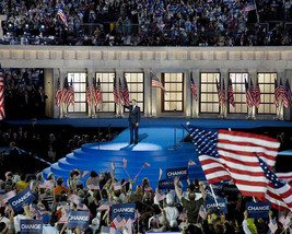 Barack Obama waves to crowd at 2008 Democratic Convention in Denver Phot... - $8.99