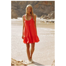 New Anthropologie Coral Embroidered Tunic Dress $148 SMALL Pink - £57.69 GBP