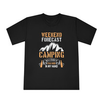 Unisex Camping Meme T-Shirt: Weekend Forecast Cold Beer Funny Graphic Tee - £24.56 GBP+