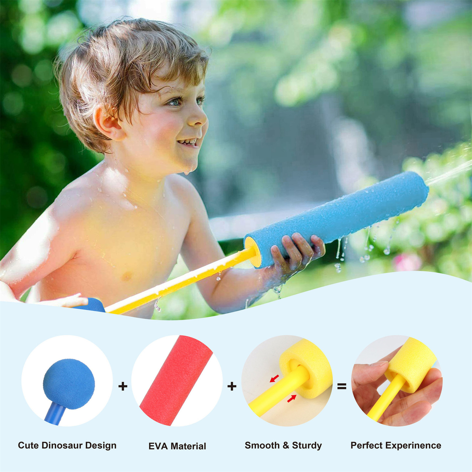 4/8Pcs Foam Water Gun Blaster Pistol Squirter Shooter Summer Kids Water ... - $13.99+