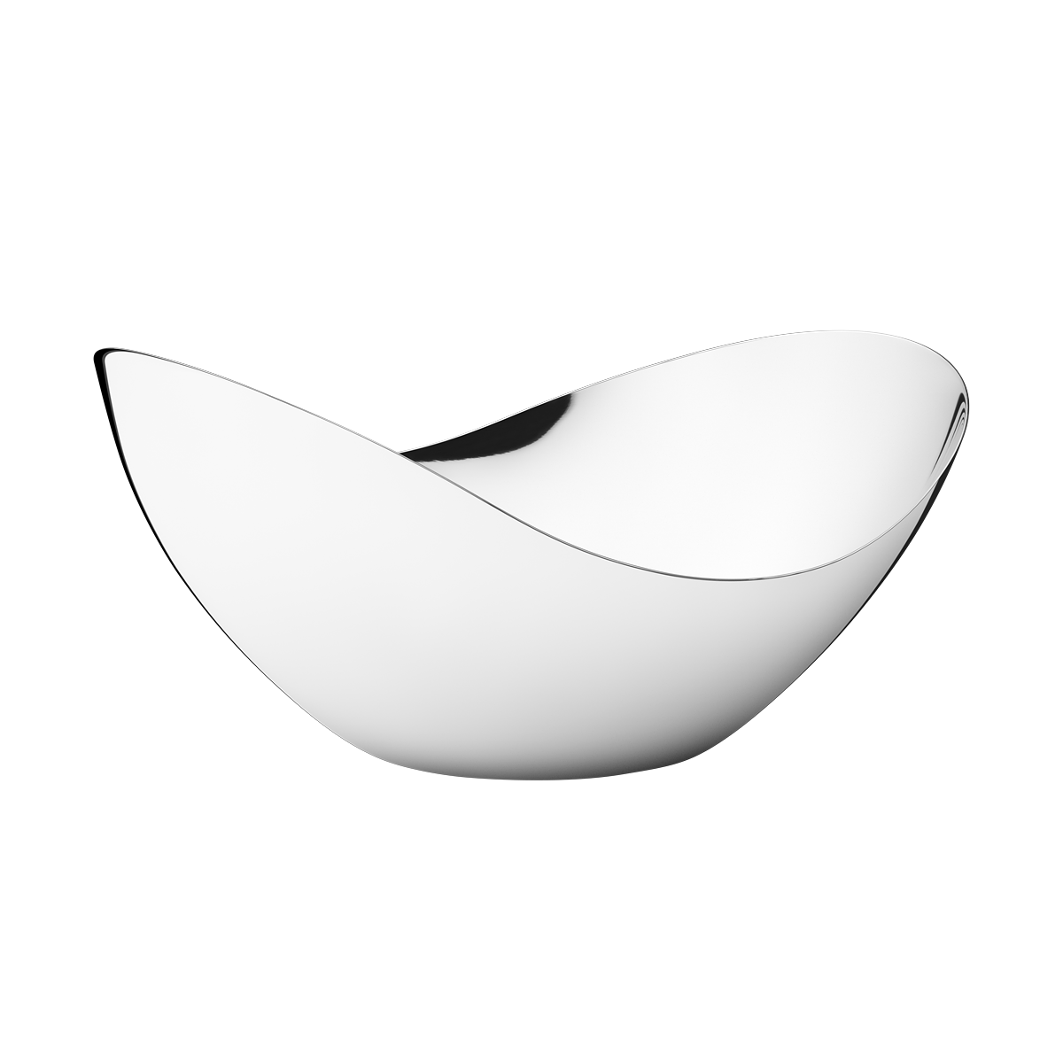Bloom by Georg Jensen Stainless Steel Tall Mirror Bowl Medium - New - $117.81
