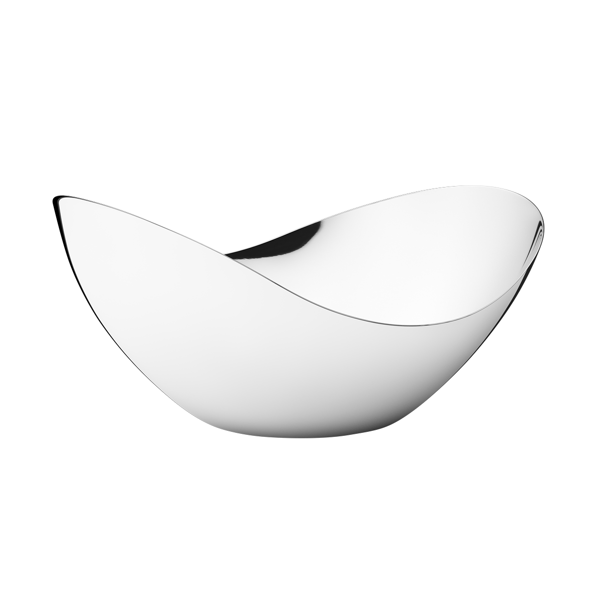 Bloom by Georg Jensen Stainless Steel Tall Mirror Bowl Medium - New - £92.67 GBP