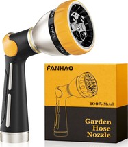 FANHAO Garden Hose Nozzle, 100% Heavy Duty Metal Spray with - £30.70 GBP