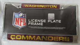NFL Washington Commanders Team Gold in Maroon Laser Cut Chrome License Frame - £19.57 GBP
