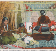 Native American Navaho Blanket Weavers, Albuquerque, NM Vintage Postcard - £8.97 GBP