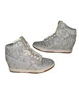  Nike Dunk Sky Hi Sneaker Wedge Premium Silver Sail Sz 9 585560-101 2013 - $57.95